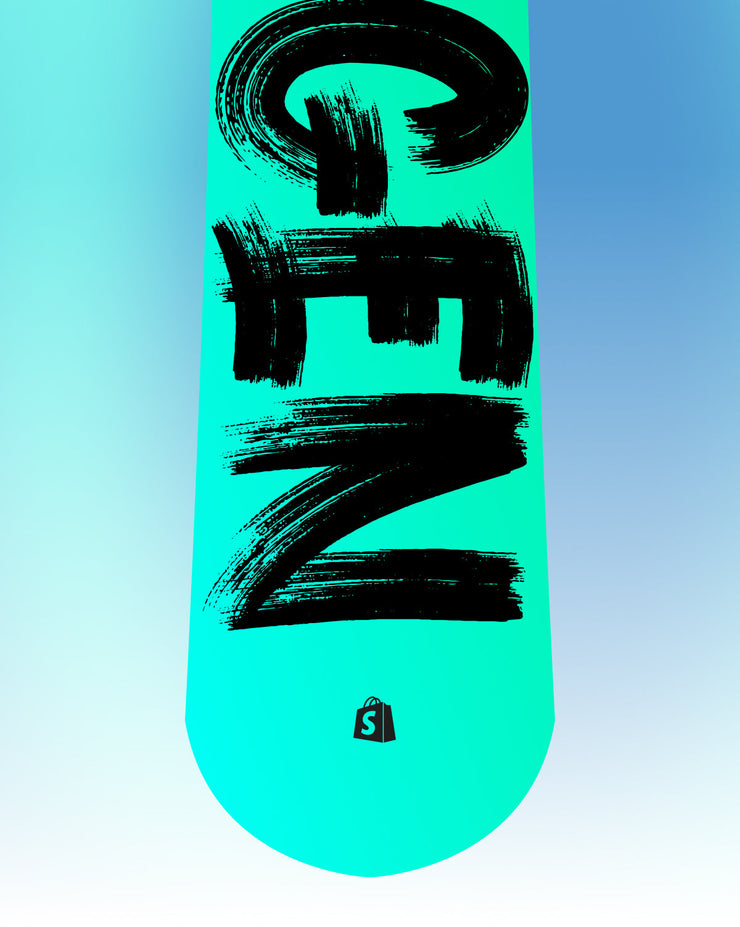 The H2 snowboard, back zoom