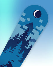 The Liquid snowboard, front zoom